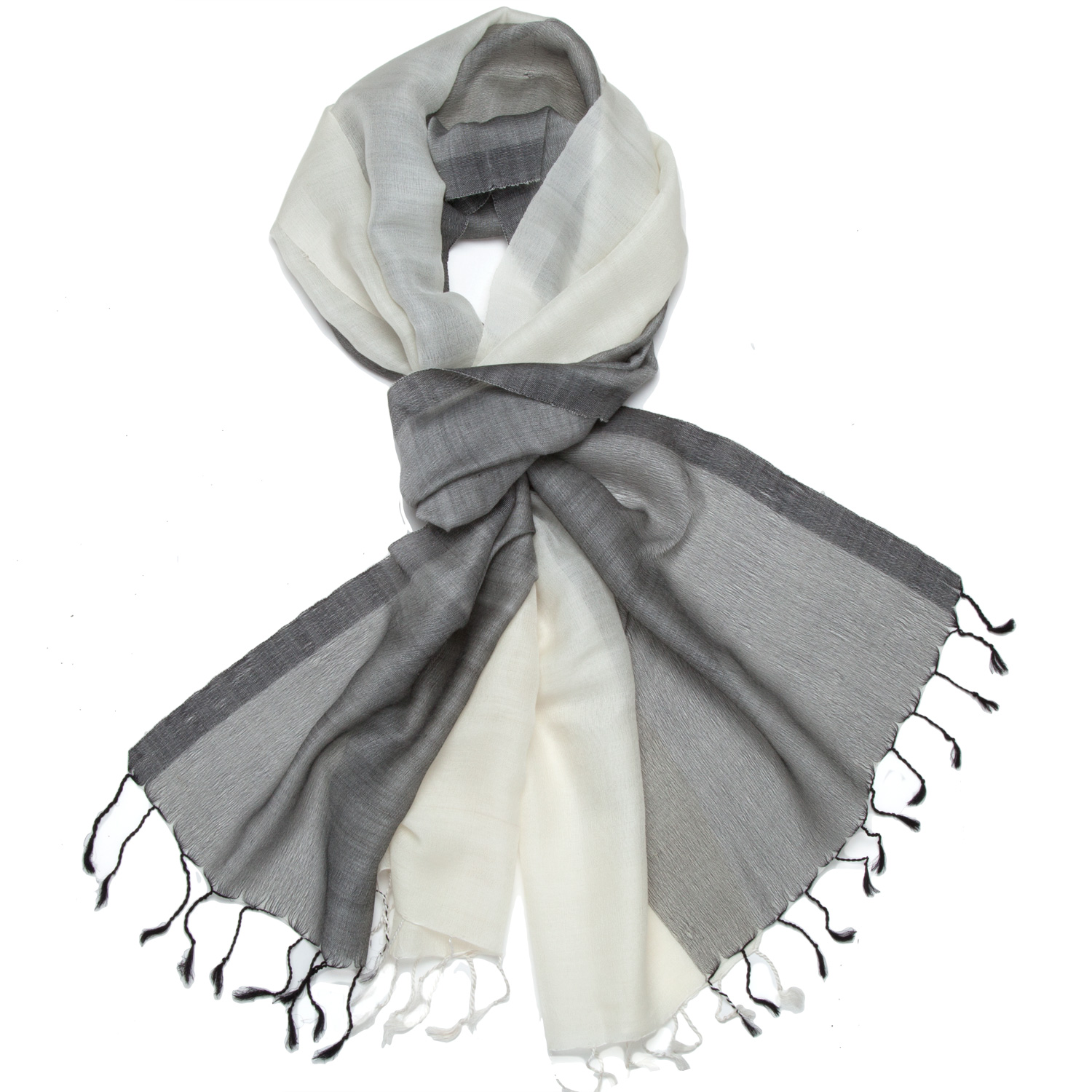 Hand painted silk scarf, Silver gray abstract, elegant Silk Charmeuse 14